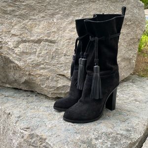 Runway FW 2015 LANVIN Suede Tassel Boots, size 6